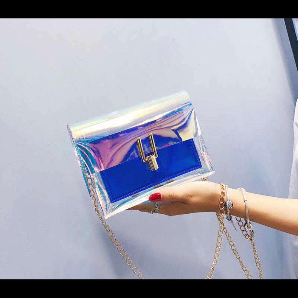 BLUE Holographic Game Day, Crossbody. 🏀🏈⚾️Trans…